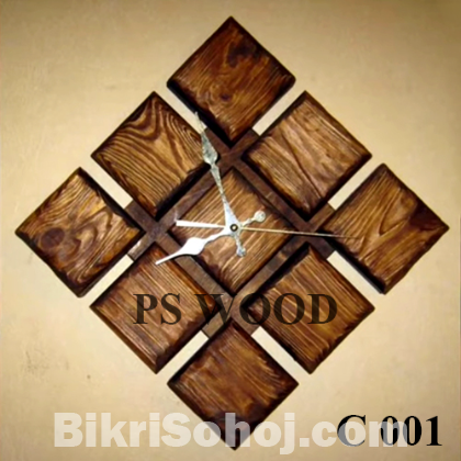 Wooden Wall Clock / কাঠের দেয়াল ঘড়ি